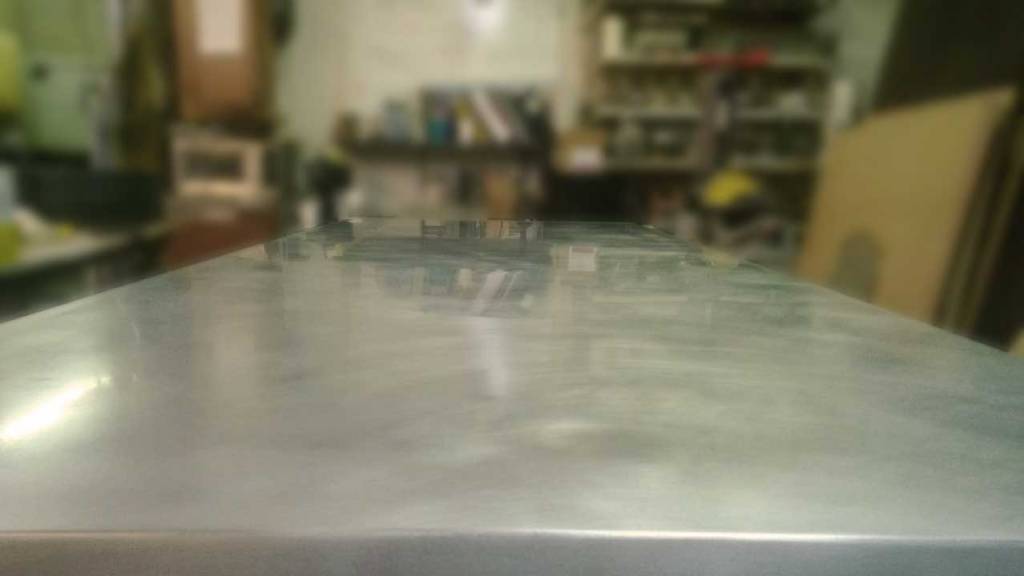 Closeup of Zinc Countertop